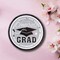 25 Count Silver Congrats Grad Paper Dessert Plates Graduation Party Supplies 7 1/4"